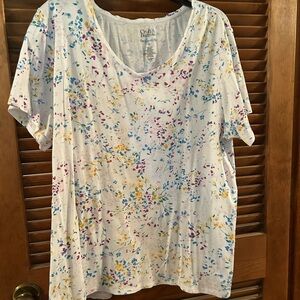 Croft & Barrow Blue and White Short Sleeve Tee